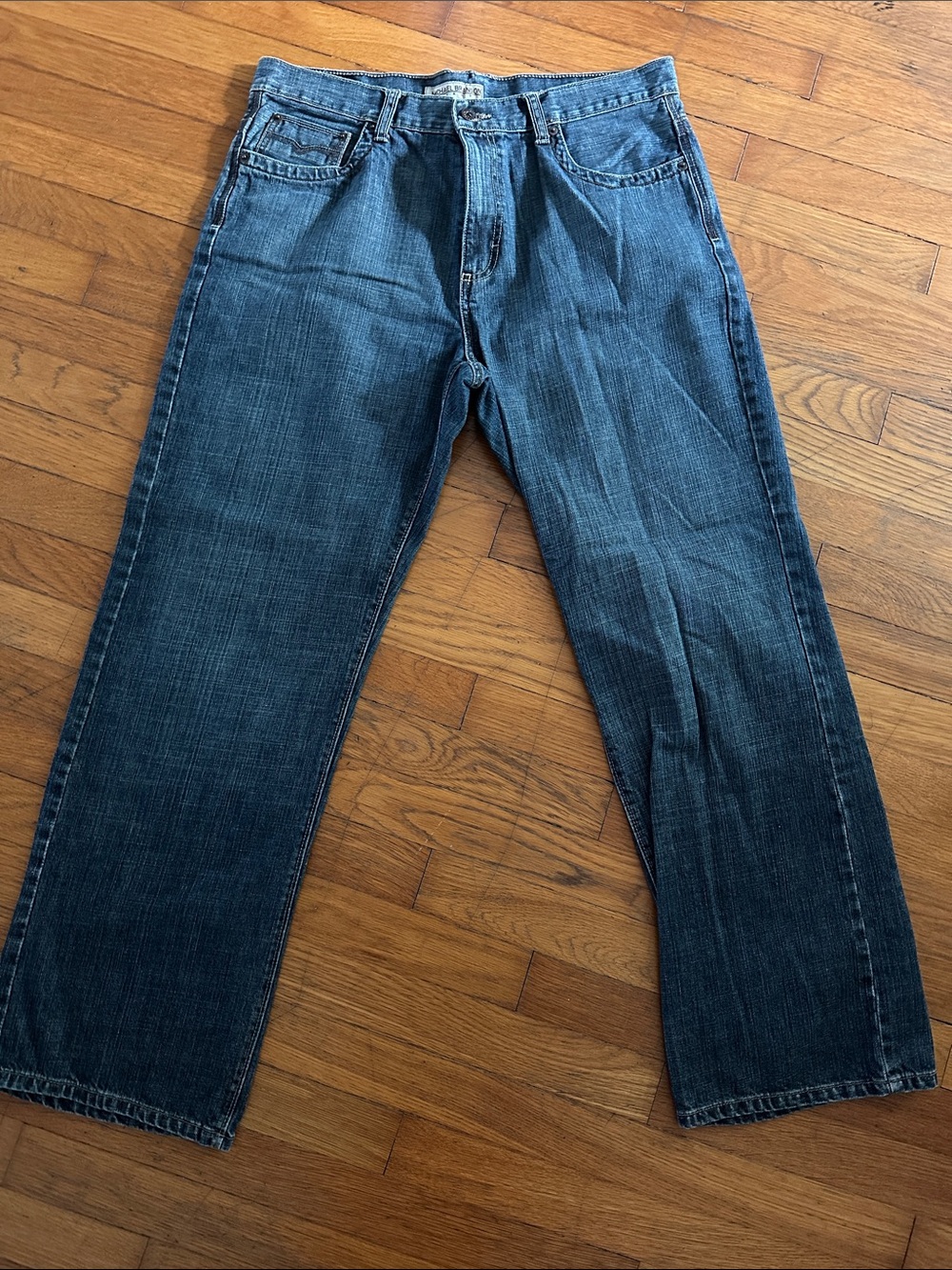 Michael Brandon Men's 36x32 Medium Wash Straight Leg Jeans Classic Fit